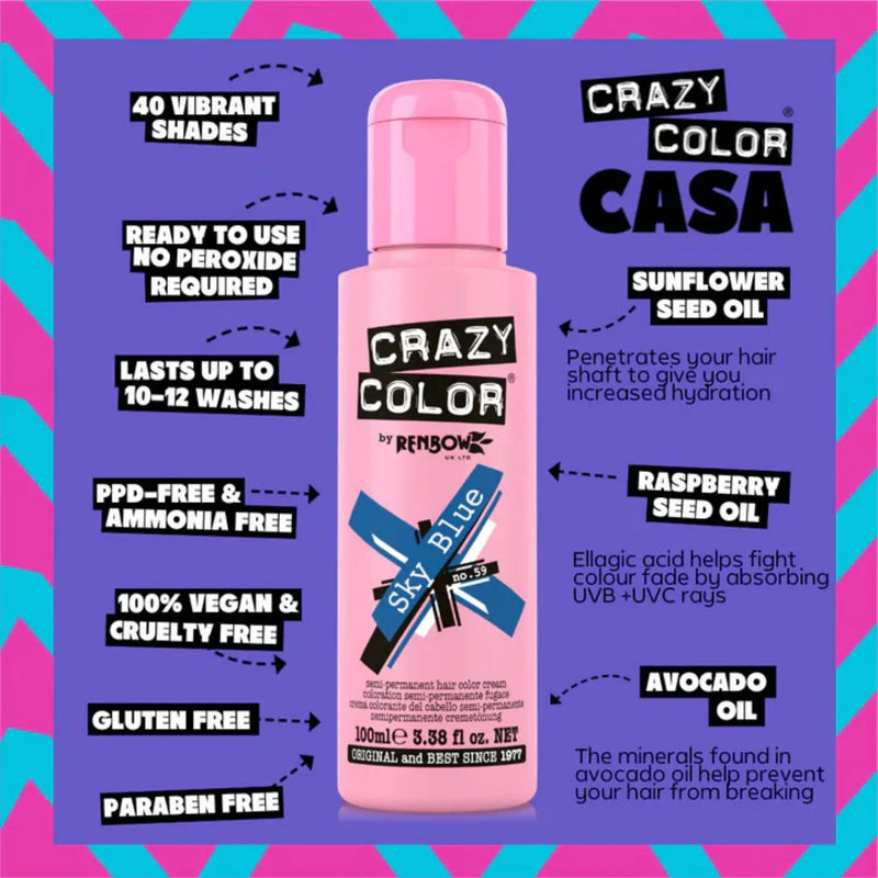 Crazy Color 59 Sky Blue