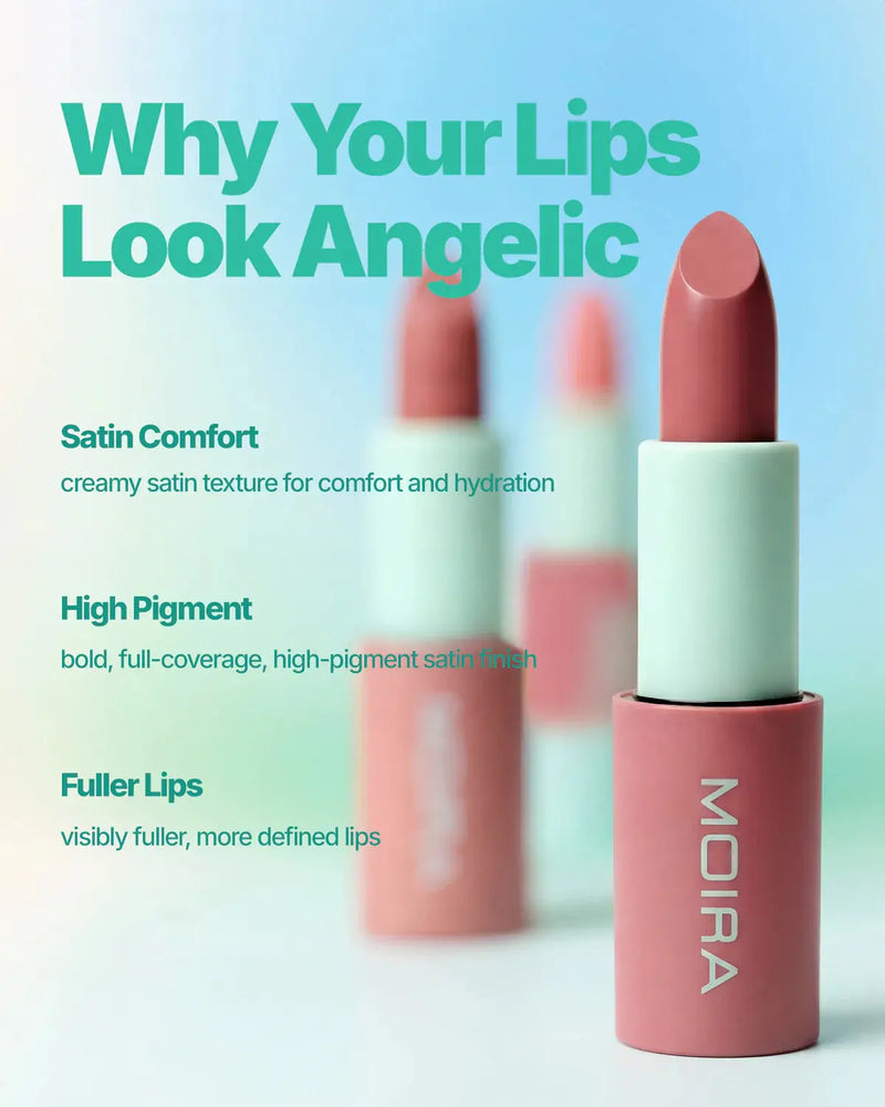 Moira Angel Satin Lipstick 006 Holy Crush