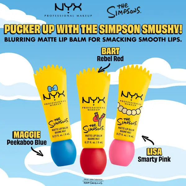 NYX Professional Makeup Simpson Smushy Blurred Finish Matte Lip Balm Bart Rebel Red