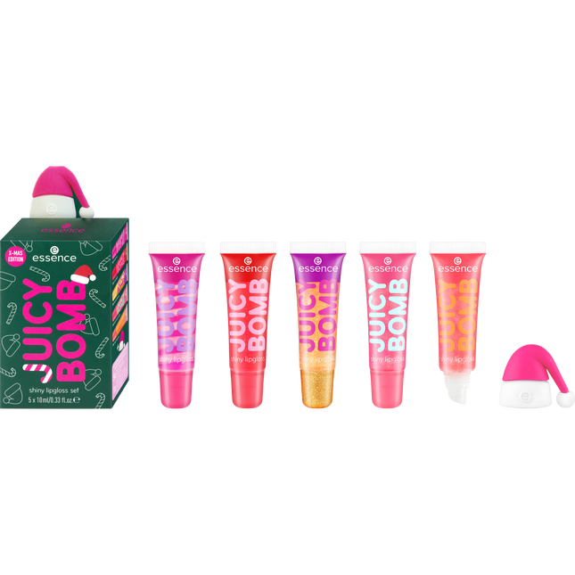 Juicy Bomb Xmas Edition Shiny Lipgloss Set 01 Holly Jolly, Juicy!