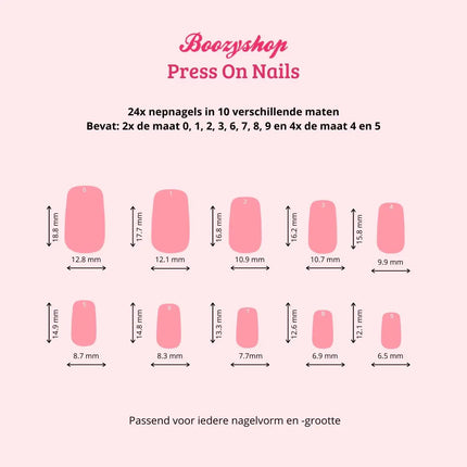 Boozyshop Complete Press On French Nails Set Ombre Soft Pink