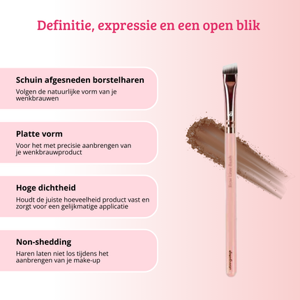 Boozyshop Pink & Rose Gold Brow Liner Brush