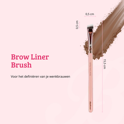 Boozyshop Pink & Rose Gold Brow Liner Brush