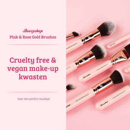 Boozyshop Pink & Rose Gold Brow Liner Brush