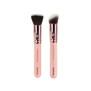 Boozyshop Pink & Rose Gold Face Brush Duo