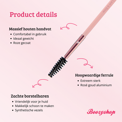 Boozyshop Pink & Rose Gold Lash & Brow Brush