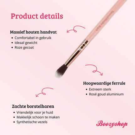 Boozyshop Pink & Rose Gold Tapered Blender Brush