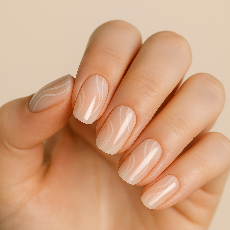 Boozyshop Press On French Nails Waves