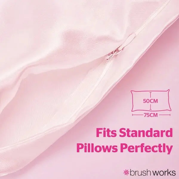 Brushworks Luxe Satin Pillowcase Pink