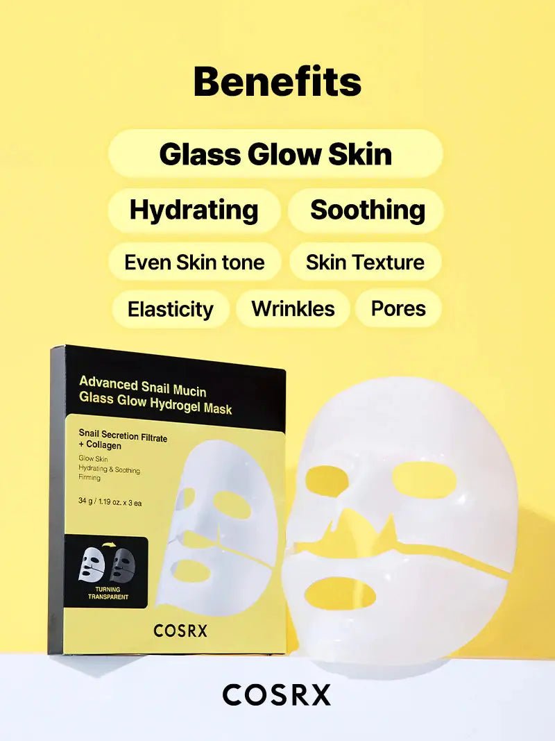 COSRX Advanced Snail Mucin Glass Glow Hydrogel Mask 1 pc