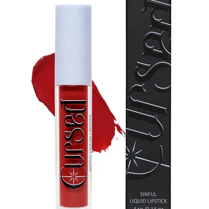 Cursed Cosmetics Sinful Liquid Lipstick Red Ink