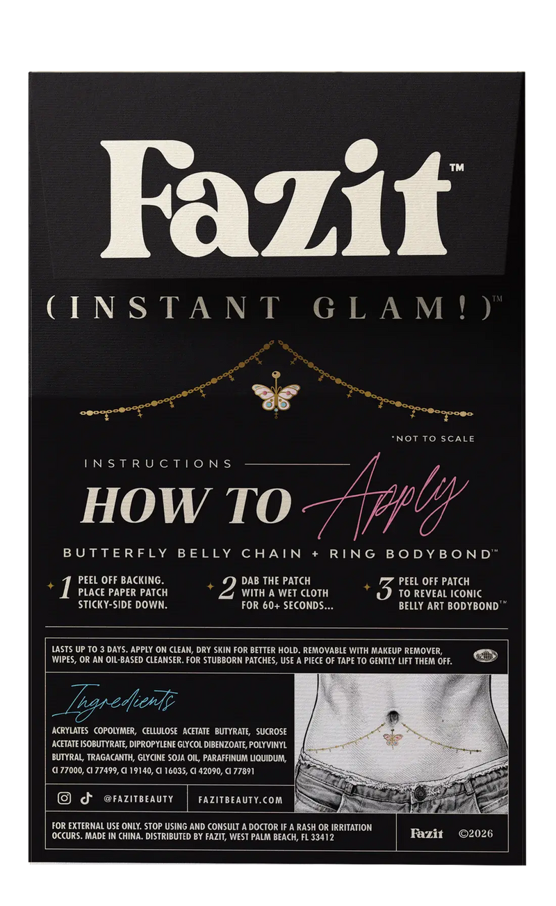Fazit Butterfly Belly Chain and Ring Bodybond