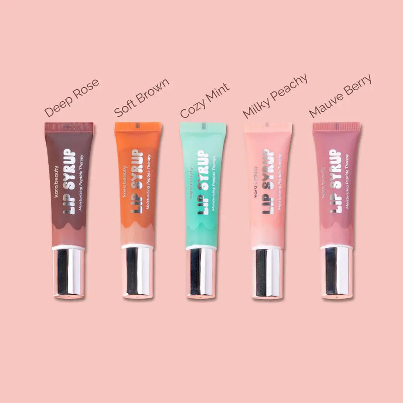 Kara Beauty Lip Syrup Moisturizing Peptide Therapy Soft Brown