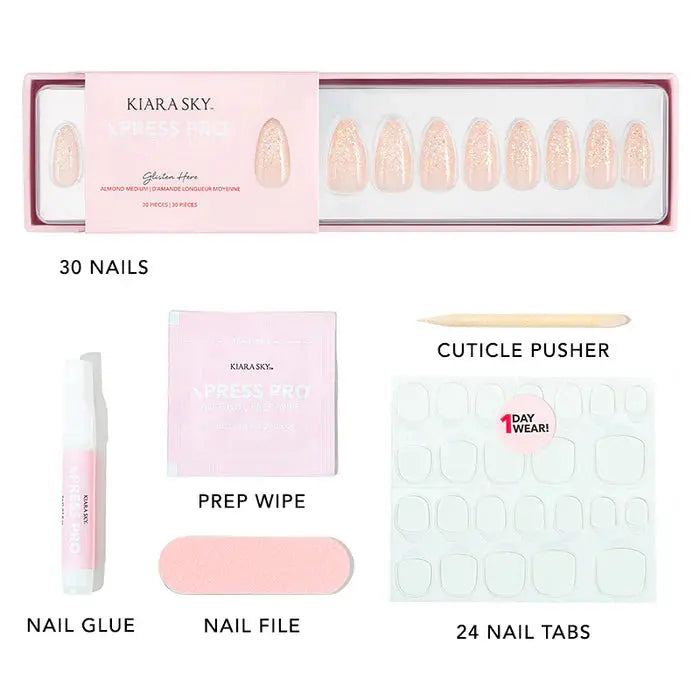 Kiara Sky xPress Pro Press-on Nails Glisten Here