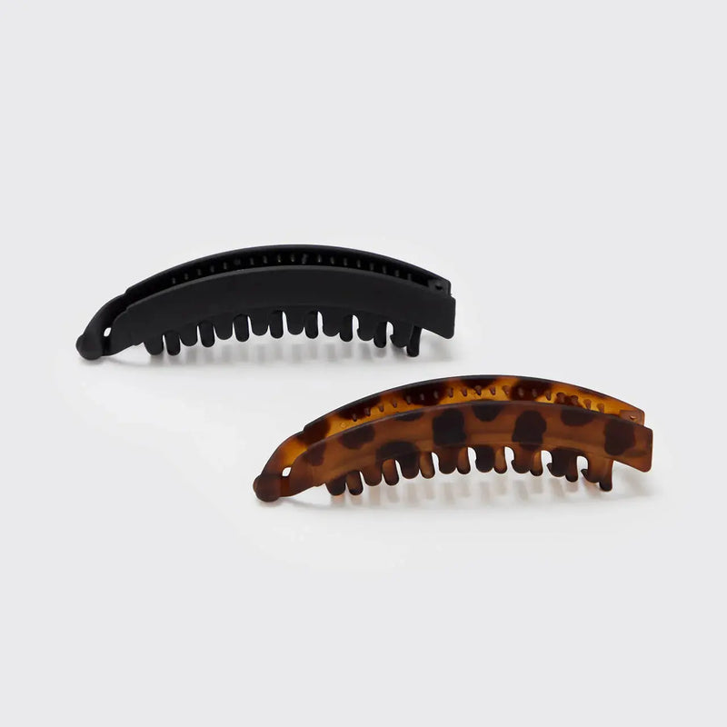 Kitsch Banana Clips Black & Tort