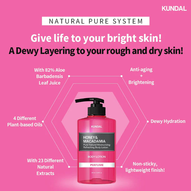 Kundal Honey & Macadamia Pure Body Lotion Amber Vanilla