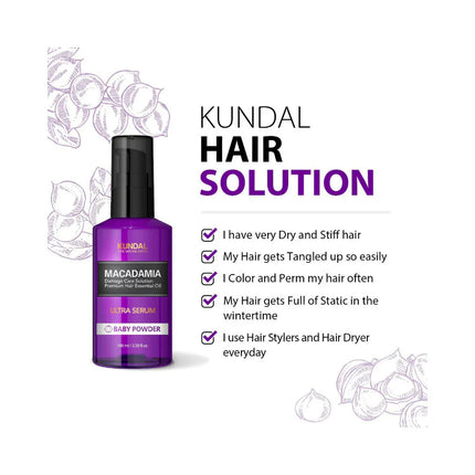 Kundal Macadamia Hair Serum English Rose