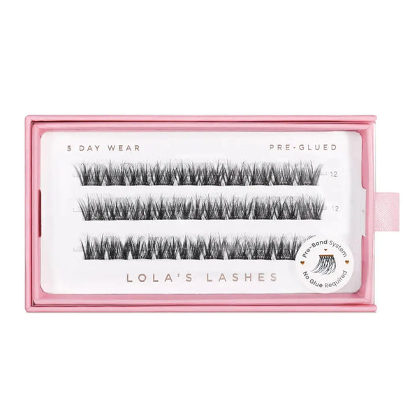 Lola's Lashes Soft Definition Single Length Pre-glued Lashes 12 mm Medium