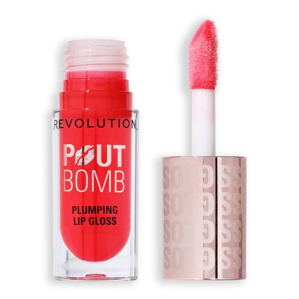 Makeup Revolution Pout Bomb Plumping Gloss Cherry Sheer Red