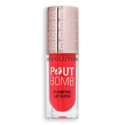 Makeup Revolution Pout Bomb Plumping Gloss Cherry Sheer Red