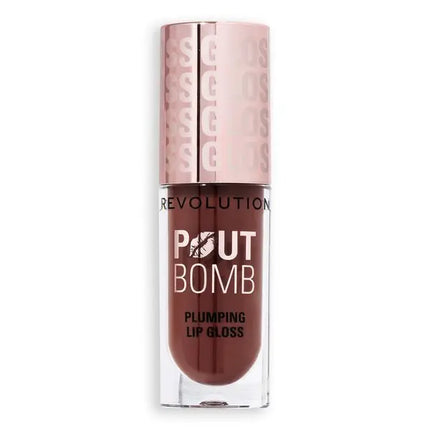 Makeup Revolution Pout Bomb Plumping Gloss Espresso Cool Nude