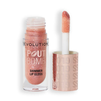 Makeup Revolution Pout Bomb Shimmer Gloss Glimmer Nude