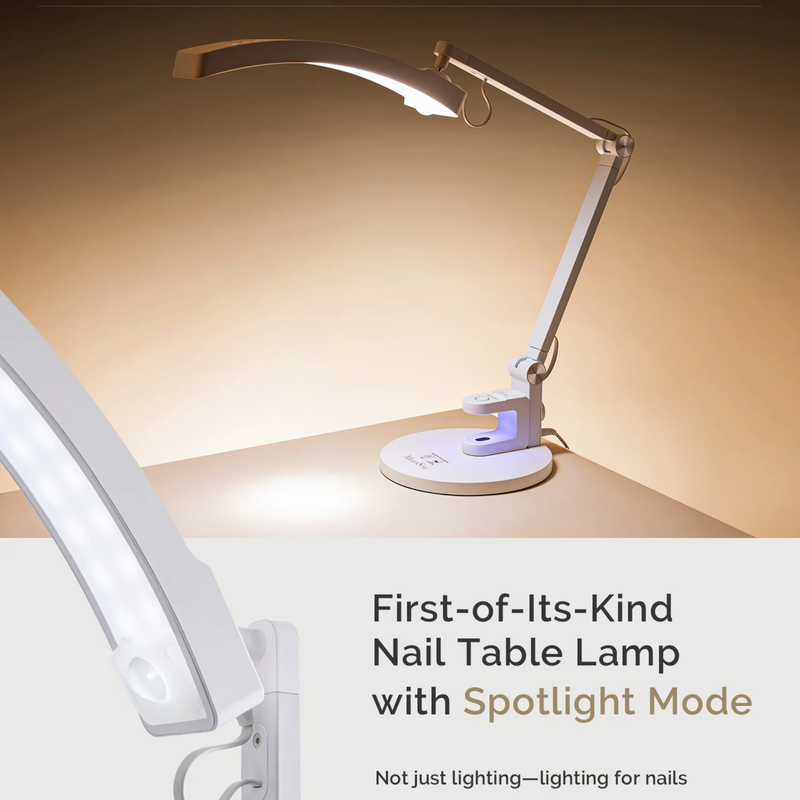 MelodySusie S-Pro29G Nail-Focused 3-Mode Manicure Table Lamp with White Mini Nail Lamp