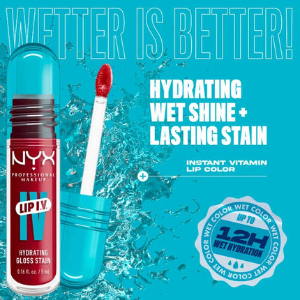 NYX Professional Makeup Lip IV Hydrating Lip Gloss Ready Set Wet