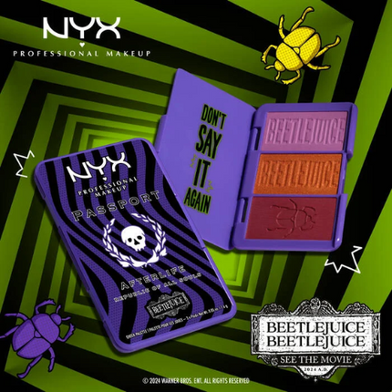 NYX Professional Makeup x Beetlejuice Afterlife Passport Cheek Palette