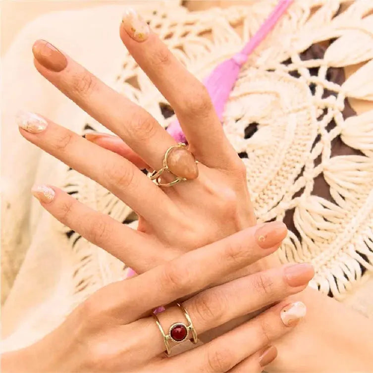 Ohora Semi Cured Gel Nail Strips N Almond Blossom