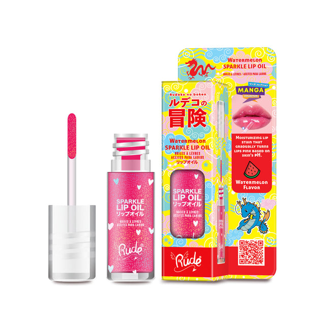 Rude Cosmetics Manga Collection Manga Sparkle Lip Oil Watermelon