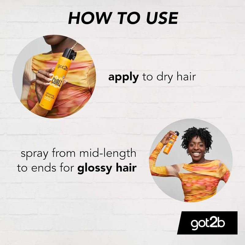 Schwarzkopf Got2b Curlz Refreshing Dry Oil Mist