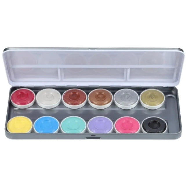 Superstar Aqua Face & Bodypaint 12 Color Palette Shimmer & Pastel