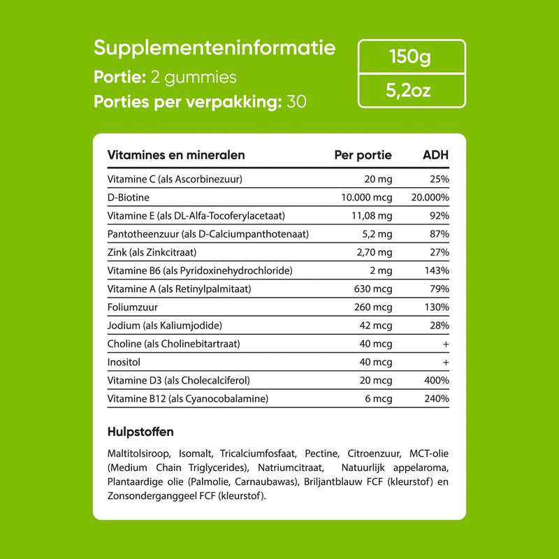 Veganboost Hair Vitamins Gummies