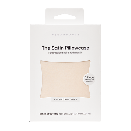 Veganboost Satin Pillowcase Cappuccino Foam