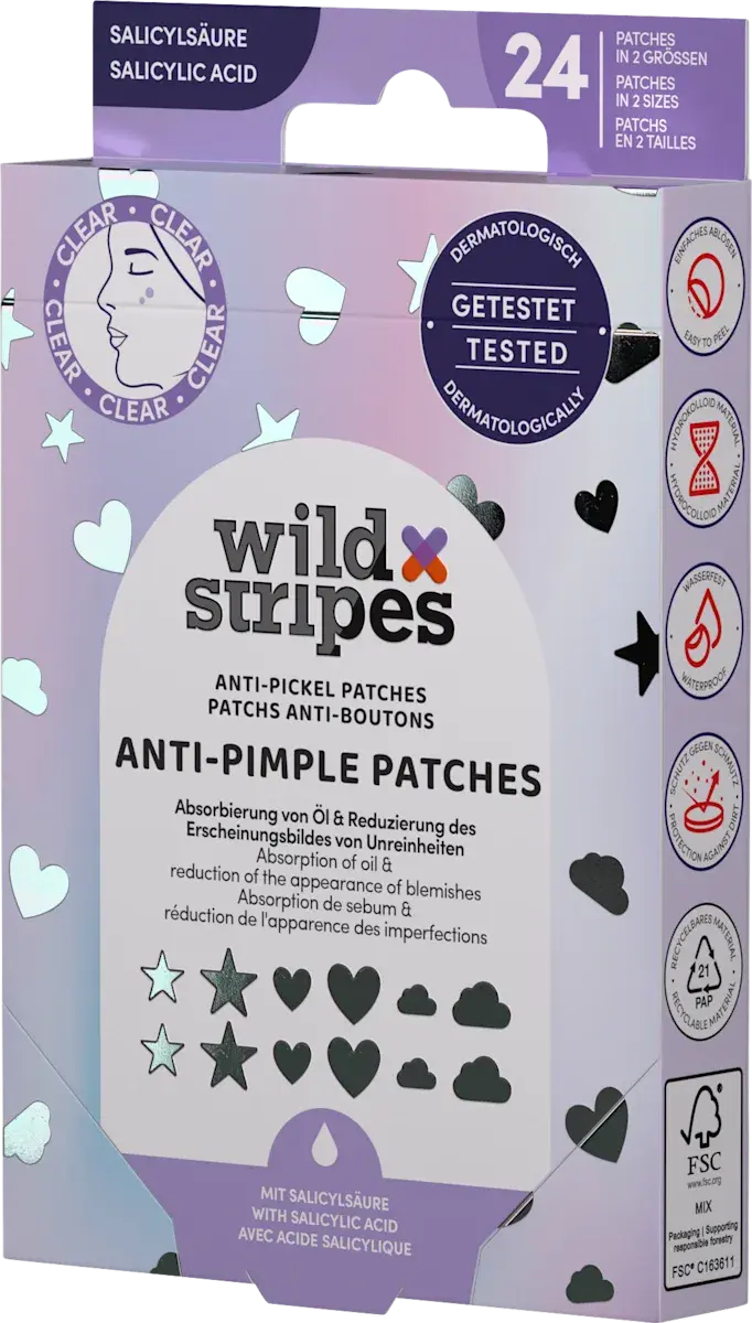 Wild Stripes Ant-Pimple Patches Holo Clear