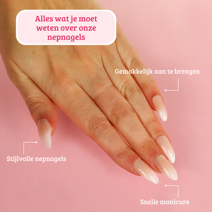 Boozyshop Press On French Nails Ombre Nude