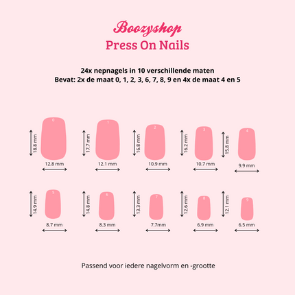 Boozyshop Press On French Nails Ombre Soft Pink