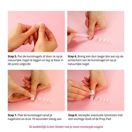 Boozyshop Press On French Nails Sweethearts