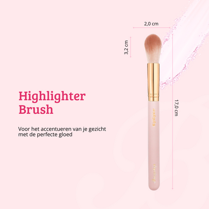 Boozyshop Soft Pink & Gold Highlighter Brush