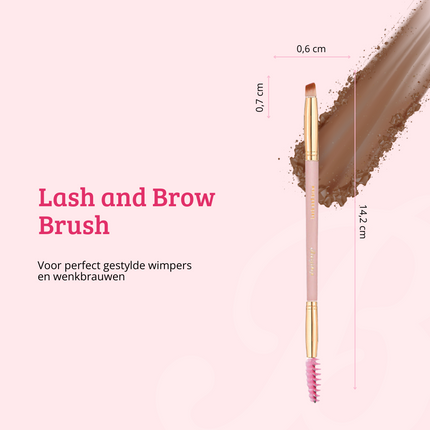 Boozyshop Soft Pink & Gold Lash and Brow Brush