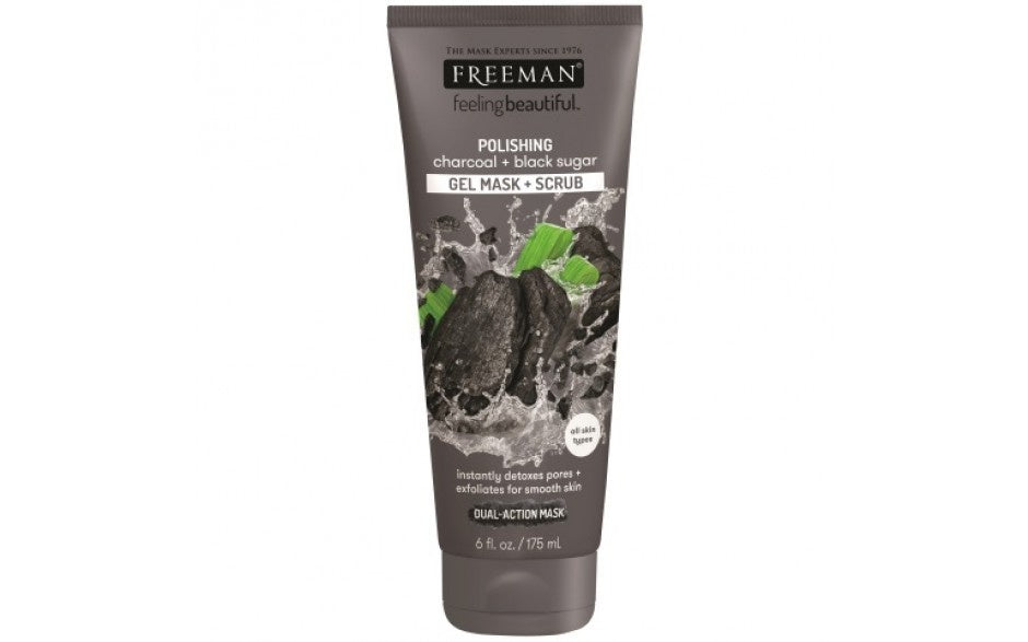 Freeman Gel Mask Scrub Charcoal and Black Sugar