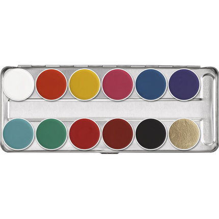 Kryolan Professional Make-up Aquacolor 12 Color Palette FP