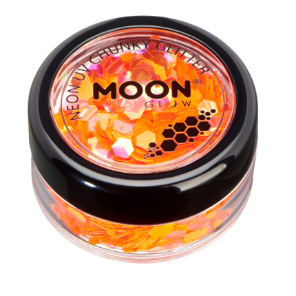 Moon Creations Moon Glitter Neon UV Chunky Glitter Orange