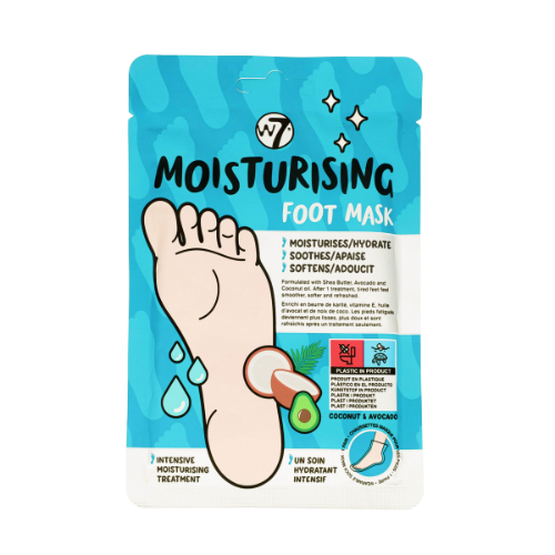 W7 Cosmetics Moisturizing Foot Mask Coconut & Avocado